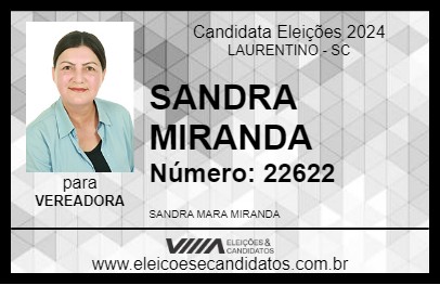 Candidato SANDRA MIRANDA 2024 - LAURENTINO - Eleições