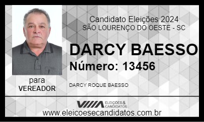 Candidato DARCY BAESSO 2024 - SÃO LOURENÇO DO OESTE - Eleições