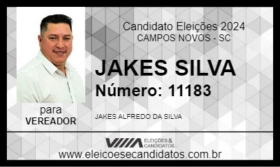 Candidato JAKES SILVA 2024 - CAMPOS NOVOS - Eleições