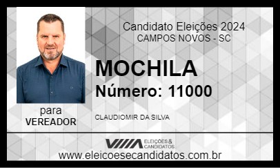 Candidato MOCHILA 2024 - CAMPOS NOVOS - Eleições