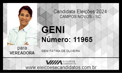 Candidato GENI 2024 - CAMPOS NOVOS - Eleições