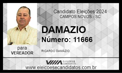 Candidato DAMAZIO 2024 - CAMPOS NOVOS - Eleições