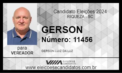 Candidato GERSON 2024 - RIQUEZA - Eleições