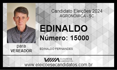 Candidato EDINALDO 2024 - AGRONÔMICA - Eleições