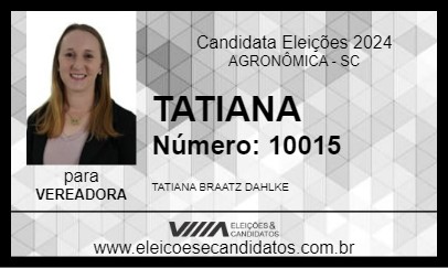 Candidato TATIANA 2024 - AGRONÔMICA - Eleições