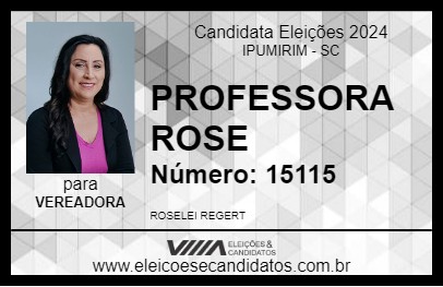 Candidato PROFESSORA ROSE 2024 - IPUMIRIM - Eleições