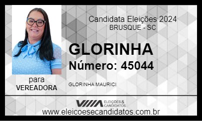 Candidato GLORINHA 2024 - BRUSQUE - Eleições