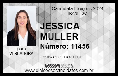 Candidato JESSICA MULLER 2024 - IRANI - Eleições