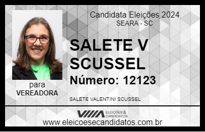 Candidato SALETE V SCUSSEL 2024 - SEARA - Eleições