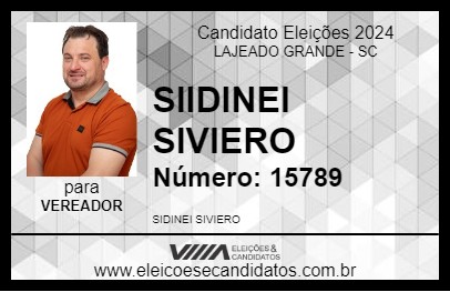 Candidato SIDINEI SIVIERO 2024 - LAJEADO GRANDE - Eleições