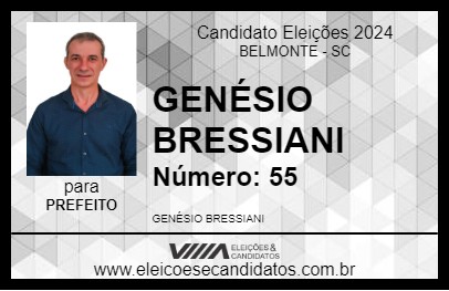 Candidato GENÉSIO BRESSIANI 2024 - BELMONTE - Eleições