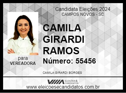 Candidato CAMILA GIRARDI RAMOS 2024 - CAMPOS NOVOS - Eleições