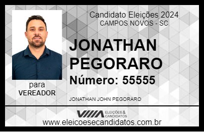 Candidato JONATHAN PEGORARO 2024 - CAMPOS NOVOS - Eleições