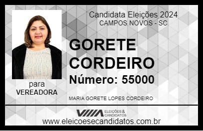 Candidato GORETE CORDEIRO 2024 - CAMPOS NOVOS - Eleições