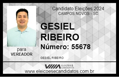 Candidato GESIEL RIBEIRO 2024 - CAMPOS NOVOS - Eleições