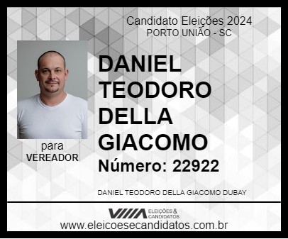 Candidato DANIEL DUBAY 2024 - PORTO UNIÃO - Eleições