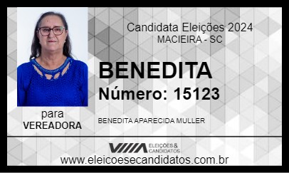 Candidato BENEDITA 2024 - MACIEIRA - Eleições