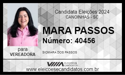 Candidato MARA PASSOS 2024 - CANOINHAS - Eleições