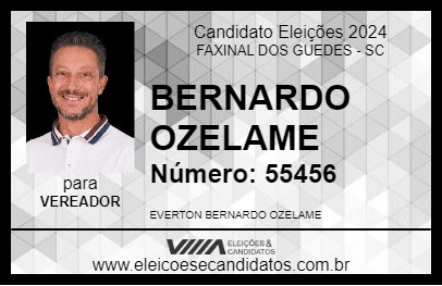 Candidato BERNARDO OZELAME 2024 - FAXINAL DOS GUEDES - Eleições