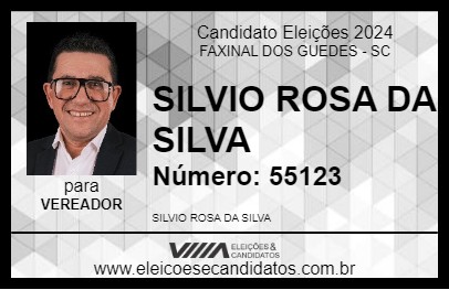 Candidato SILVIO ROSA DA SILVA 2024 - FAXINAL DOS GUEDES - Eleições