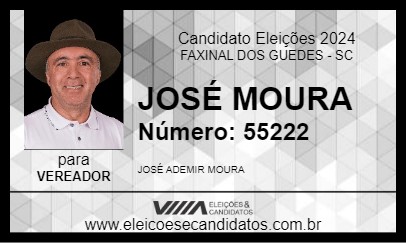 Candidato JOSÉ ADEMIR MOURA 2024 - FAXINAL DOS GUEDES - Eleições