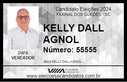 Candidato KELLY DALL AGNOL 2024 - FAXINAL DOS GUEDES - Eleições