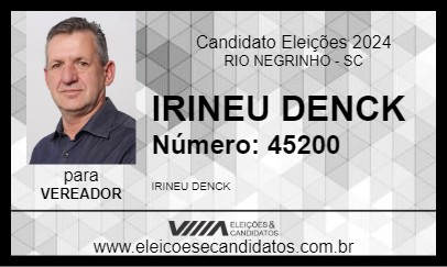 Candidato IRINEU DENCK 2024 - RIO NEGRINHO - Eleições