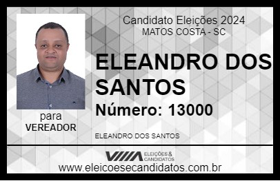 Candidato ELEANDRO DOS SANTOS 2024 - MATOS COSTA - Eleições