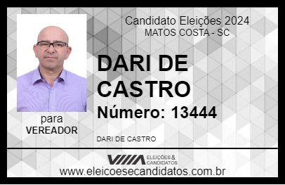 Candidato DARI DE CASTRO 2024 - MATOS COSTA - Eleições