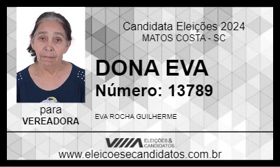 Candidato DONA EVA 2024 - MATOS COSTA - Eleições