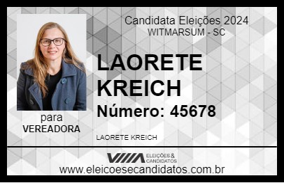 Candidato LAORETE  KREICH 2024 - WITMARSUM - Eleições