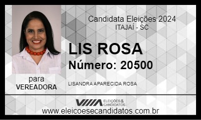 Candidato LIS ROSA  2024 - ITAJAÍ - Eleições