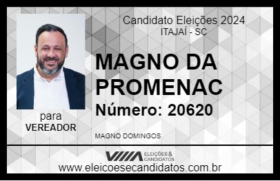 Candidato MAGNO DA PROMENAC 2024 - ITAJAÍ - Eleições