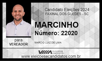 Candidato MÁRCIO LIMA (MARCINHO) 2024 - FAXINAL DOS GUEDES - Eleições