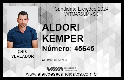 Candidato ALDORI KEMPER 2024 - WITMARSUM - Eleições