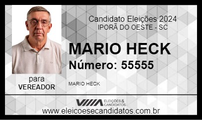 Candidato MARIO HECK 2024 - IPORÃ DO OESTE - Eleições