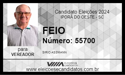 Candidato FEIO 2024 - IPORÃ DO OESTE - Eleições