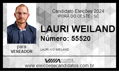 Candidato LAURI WEILAND 2024 - IPORÃ DO OESTE - Eleições