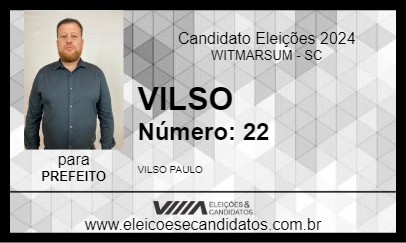 Candidato VILSO 2024 - WITMARSUM - Eleições