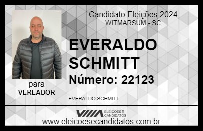 Candidato EVERALDO SCHMITT 2024 - WITMARSUM - Eleições