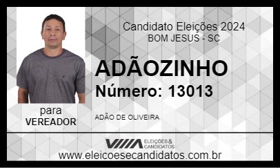 Candidato ADÃOZINHO 2024 - BOM JESUS - Eleições