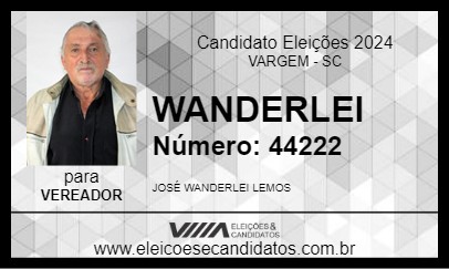 Candidato WANDERLEI 2024 - VARGEM - Eleições