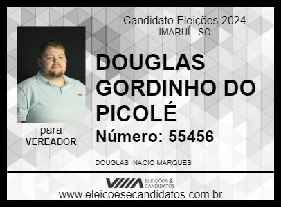 Candidato DOUGLAS GORDINHO DO PICOLÉ 2024 - IMARUÍ - Eleições