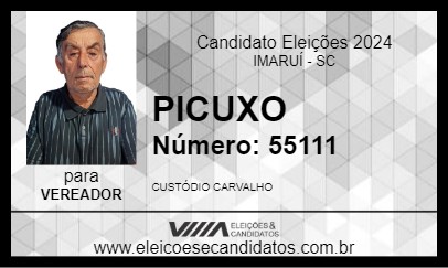 Candidato PICUXO 2024 - IMARUÍ - Eleições