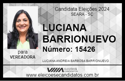 Candidato LUCIANA BARRIONUEVO 2024 - SEARA - Eleições