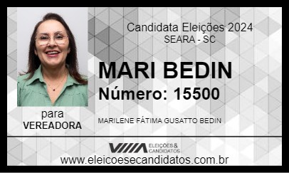 Candidato MARI BEDIN 2024 - SEARA - Eleições