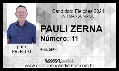 Candidato PAULI ZERNA 2024 - WITMARSUM - Eleições