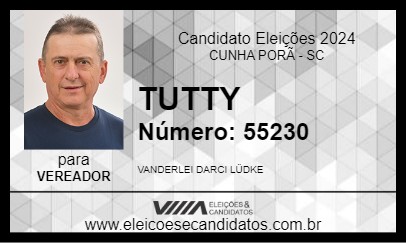 Candidato TUTTY 2024 - CUNHA PORÃ - Eleições