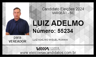 Candidato LUIZ ADELMO 2024 - VARGEÃO - Eleições