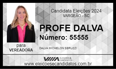 Candidato PROFE DALVA 2024 - VARGEÃO - Eleições